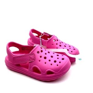 Girls Sandal Shoes Size 9 Rubber Slip On Adjustable Pink Atlas Children Kids
